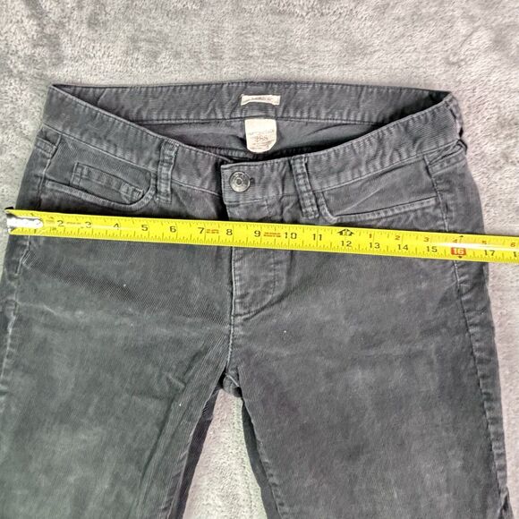 J. Crew Matchstick Pants Women's 28 S Dark Grey Corduroy Straight Leg - Picture 5 of 8